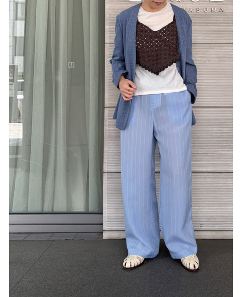 【CURRENTAGE/カレンテージ】Embroidery Layared Blouse 詳細画像 ブラウン 9