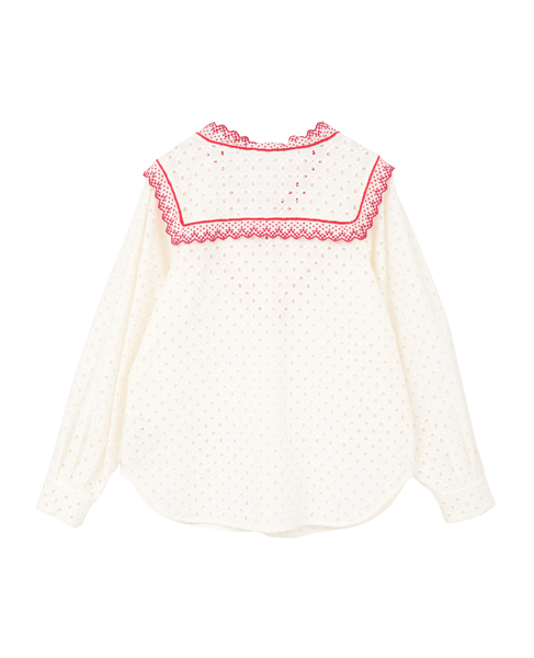 【CURRENTAGE/カレンテージ】Vintage Lace Blouse 詳細画像 ホワイト 2