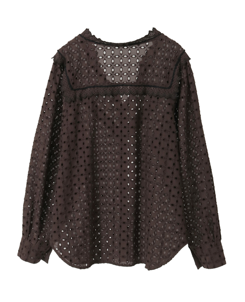 【CURRENTAGE/カレンテージ】Vintage Lace Blouse 詳細画像 ブラウン 2