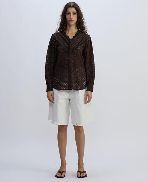 【CURRENTAGE/カレンテージ】Vintage Lace Blouse 詳細画像 ブラウン 7