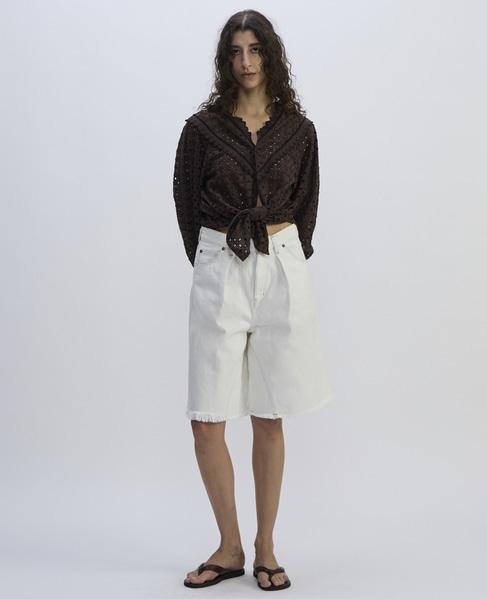 Denim Short Pants 詳細画像 ホワイト 1