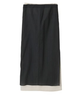 【CURRENTAGE/カレンテージ】Bicolor I-line Skirt