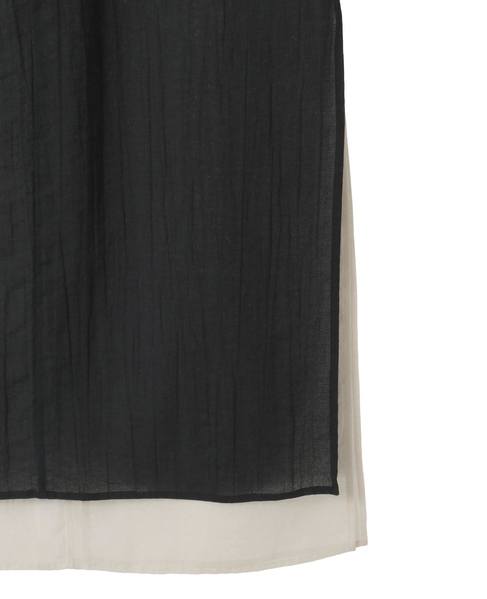 【CURRENTAGE/カレンテージ】Bicolor I-line Skirt 詳細画像 ブラック 8