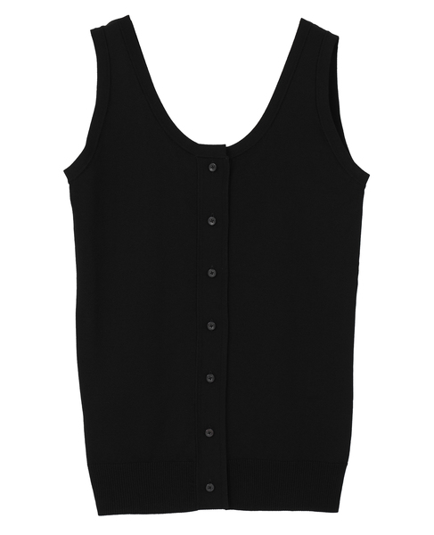【CURRENTAGE/カレンテージ】Front Boutton Knit Tank top 詳細画像 ブラック 1