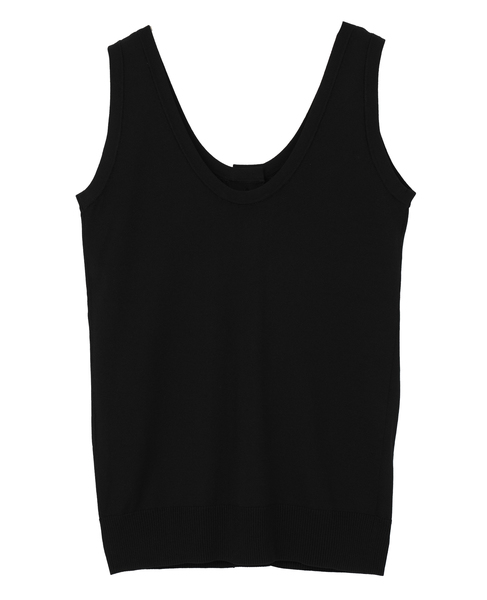 【CURRENTAGE/カレンテージ】Front Boutton Knit Tank top 詳細画像 ブラック 2