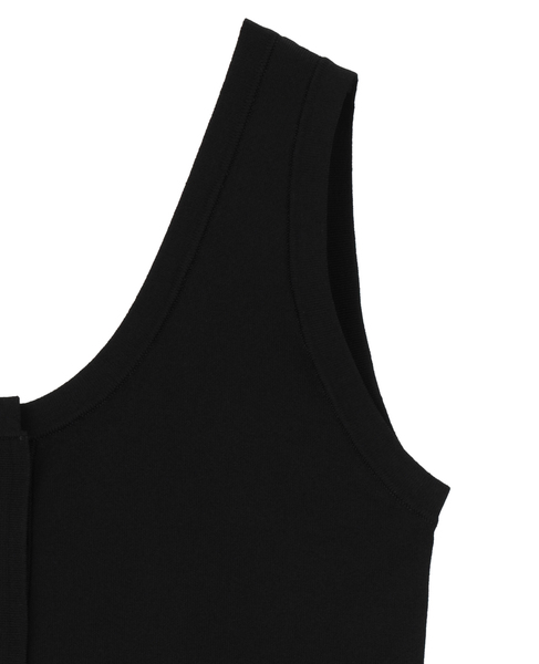 【CURRENTAGE/カレンテージ】Front Boutton Knit Tank top 詳細画像 ブラック 4
