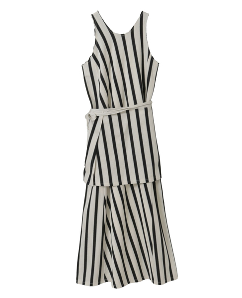 RusselStripeTankDress 詳細画像 ブラック 2