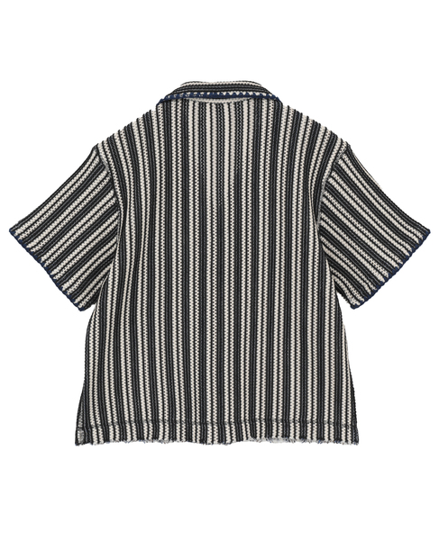 Knitting Russell Jersey Stripe Blouse 詳細画像 ブルー 2