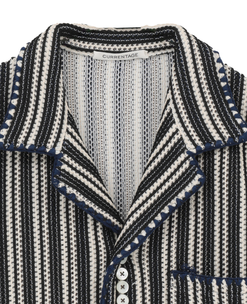 Knitting Russell Jersey Stripe Blouse 詳細画像 ブルー 3