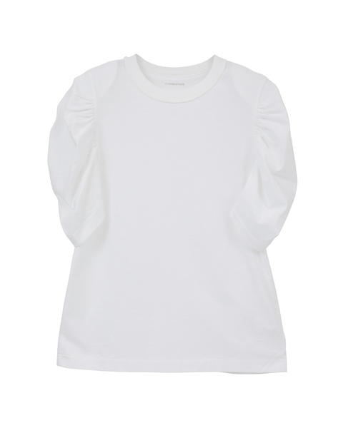 Organic Cotton Jersey Gather Cut And Sew 詳細画像 ホワイト 1