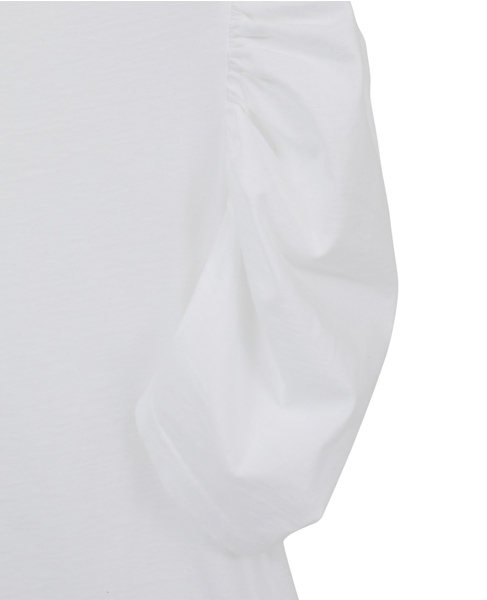 Organic Cotton Jersey Gather Cut And Sew 詳細画像 ホワイト 4