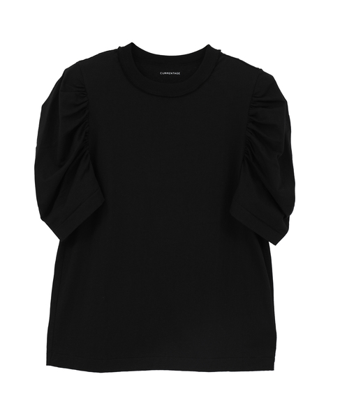 Organic Cotton Jersey Gather Cut And Sew 詳細画像 ブラック 1