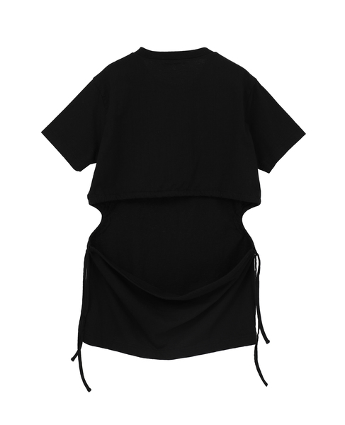 Organic Cotton Jersey Drawstring Cut And Sew 詳細画像 ブラック 2