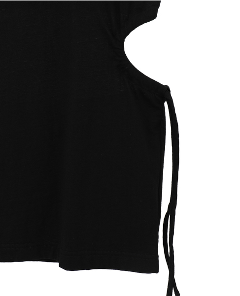 Organic Cotton Jersey Drawstring Cut And Sew 詳細画像 ブラック 5