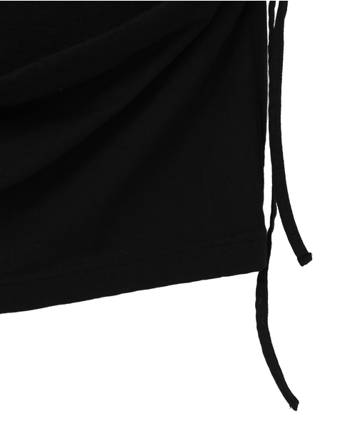 Organic Cotton Jersey Drawstring Cut And Sew 詳細画像 ブラック 6