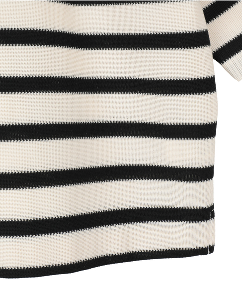 Russel Stripe T shirt 詳細画像 ブラック 5