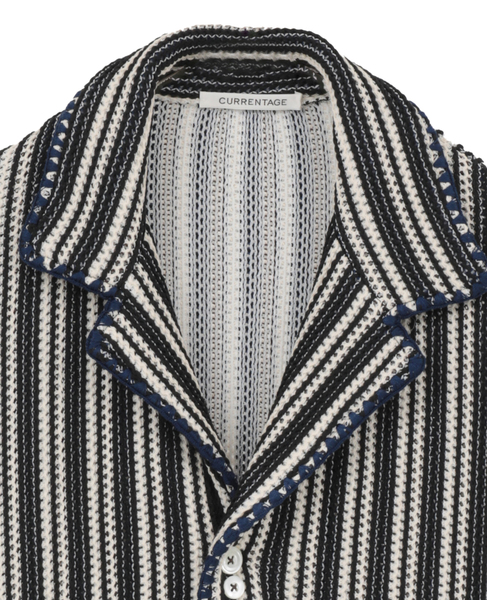 Knitting Stripe Shirt 詳細画像 ブルー 3