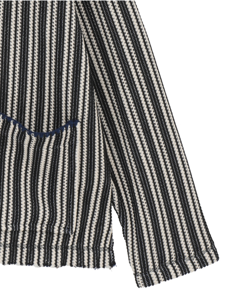 Knitting Stripe Shirt 詳細画像 ブルー 4