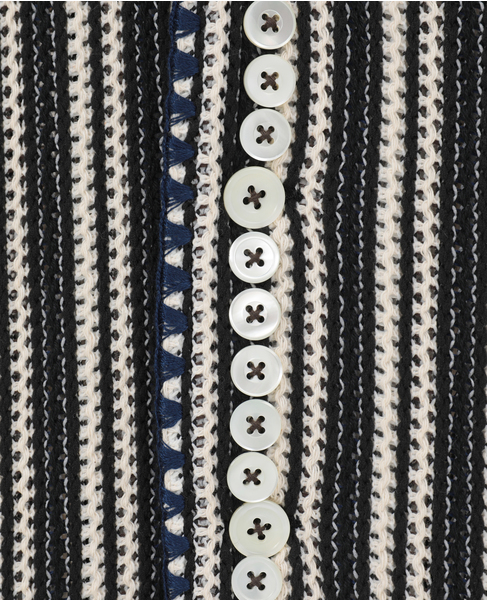 Knitting Stripe Shirt 詳細画像 ブルー 5