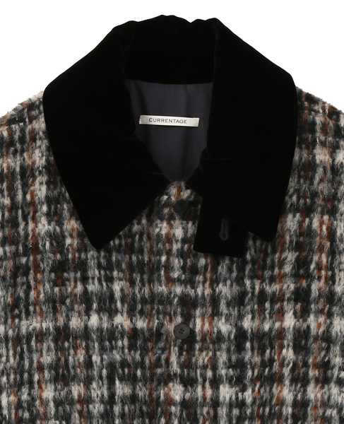 SHAGGY TWEED CHECK SHORT COAT 詳細画像 チェック 4