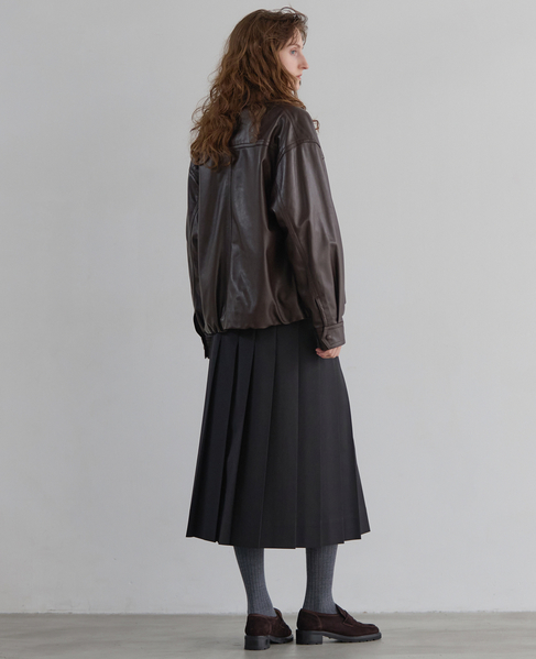 《別注》【CURRENTAGE/カレンテージ】LEATHER BLOUSON 詳細画像 ブラウン 6