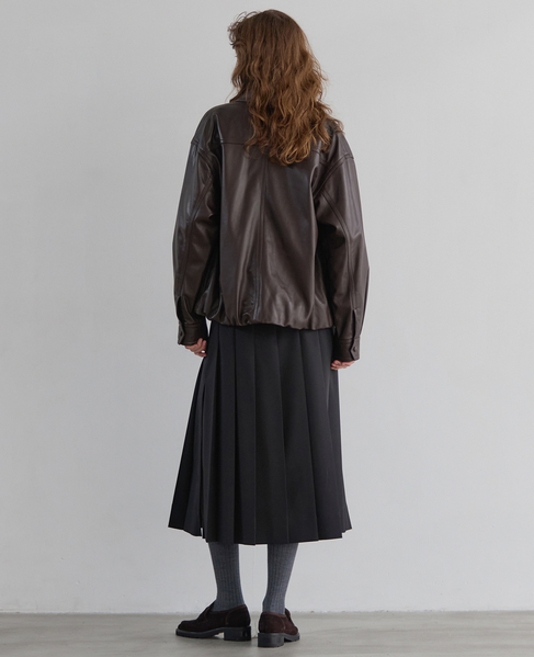 《別注》【CURRENTAGE/カレンテージ】LEATHER BLOUSON 詳細画像 ブラウン 7