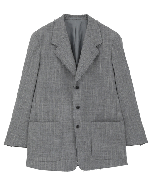WOOL/LINEN STRIPE BOXY JACKET 詳細画像 ライトグレー 1
