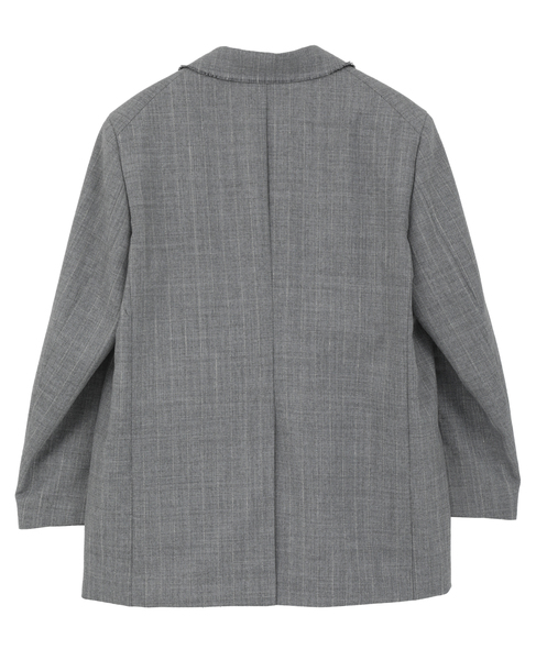 WOOL/LINEN STRIPE BOXY JACKET 詳細画像 ライトグレー 2