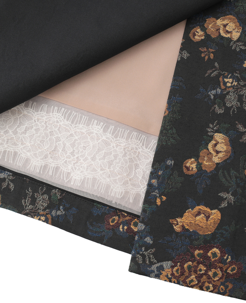 FLOWER JAQUARD WRAP SKIRT 詳細画像 ブラック 16