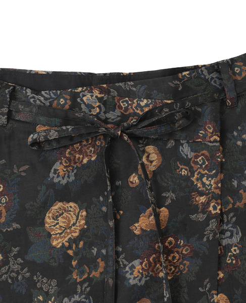 FLOWER JAQUARD WRAP SKIRT 詳細画像 ブラック 3