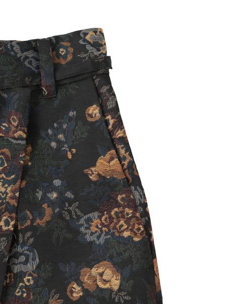 FLOWER JAQUARD WRAP SKIRT 詳細画像 ブラック 5