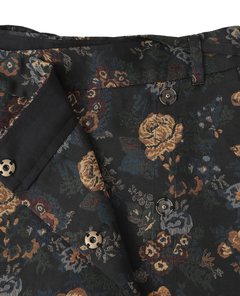 FLOWER JAQUARD WRAP SKIRT 詳細画像 ブラック 6