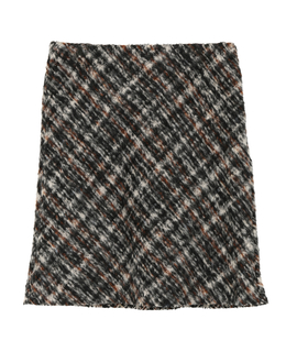 SHAGGY TWEED CHECK SKIRT