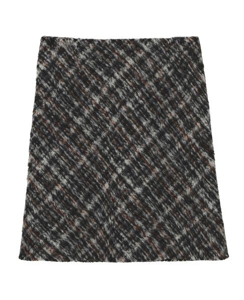 SHAGGY TWEED CHECK SKIRT 詳細画像 チェック 14