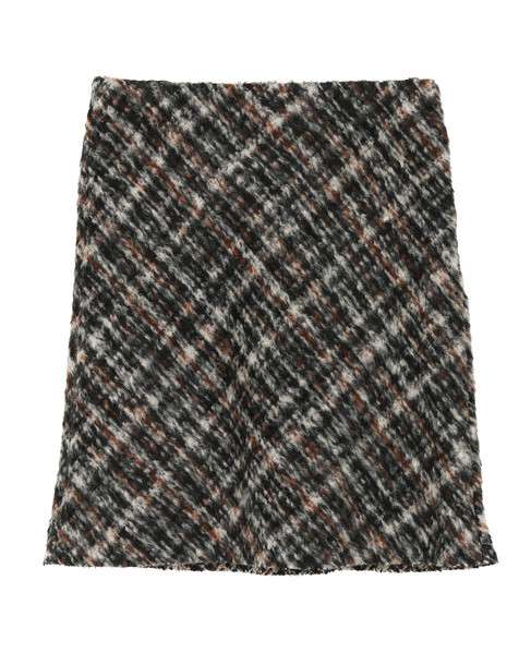 SHAGGY TWEED CHECK SKIRT 詳細画像 チェック 7