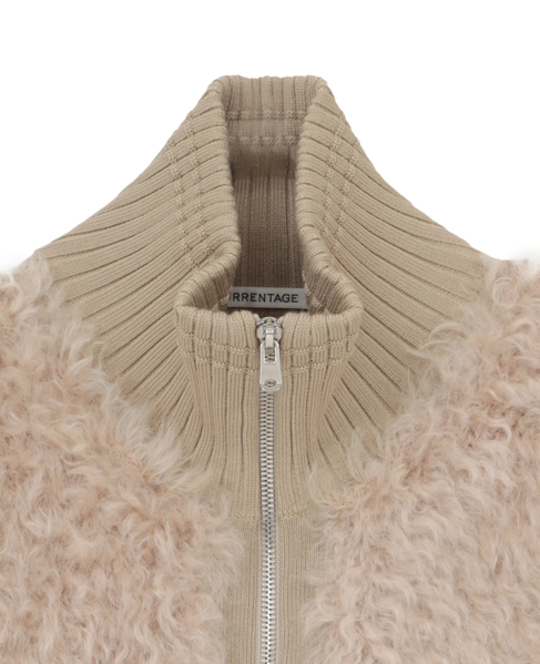 SHAGGY KNIT COMBI ZIP VEST 詳細画像 ベージュ 10