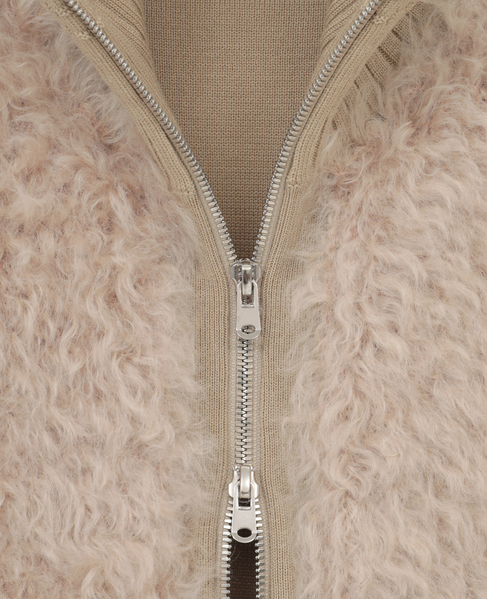 SHAGGY KNIT COMBI ZIP VEST 詳細画像 ベージュ 13