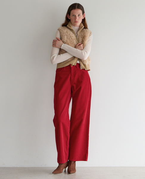SHAGGY KNIT COMBI ZIP VEST 詳細画像 ベージュ 5