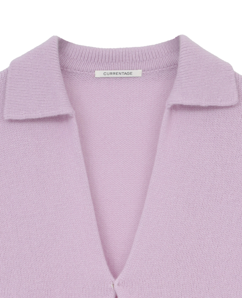WOOL CASHMERE KEY NECK PULLOVER 詳細画像 パープル 3