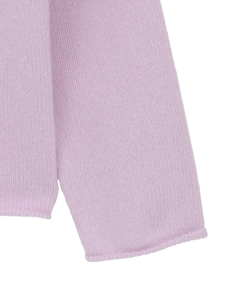 WOOL CASHMERE KEY NECK PULLOVER 詳細画像 パープル 4