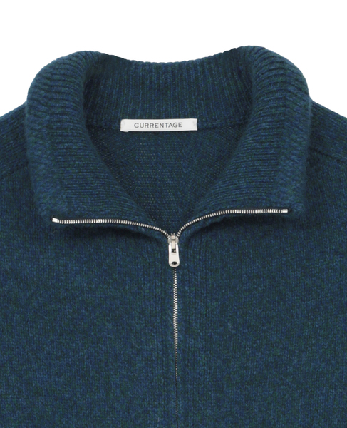 WOOL CASHMERE ZIP SHORT CARDIGAN 詳細画像 ネイビー 3