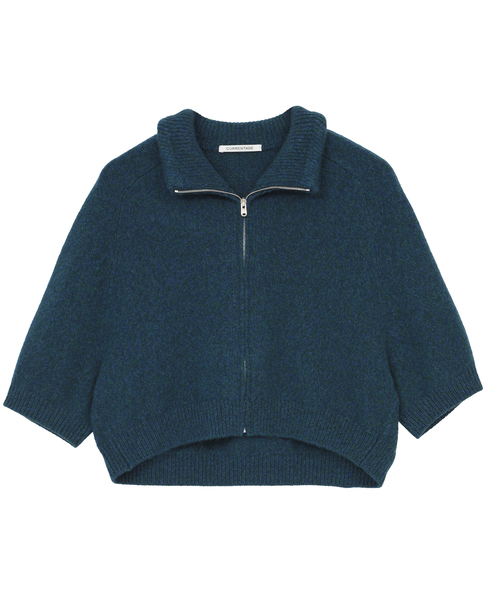 WOOL CASHMERE ZIP SHORT CARDIGAN 詳細画像 ネイビー 8