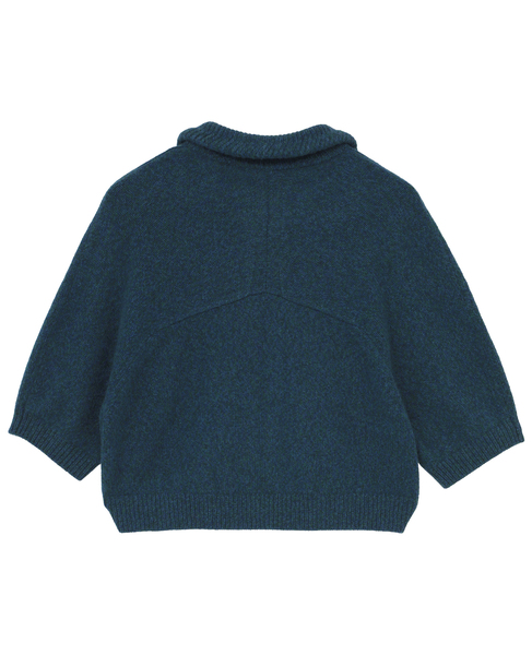 WOOL CASHMERE ZIP SHORT CARDIGAN 詳細画像 ネイビー 9