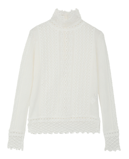 【CURRENTAGE/カレンテージ】LACE COMBI HIGH NECK PULLOVER