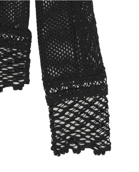 【CURRENTAGE/カレンテージ】LACE COMBI HIGH NECK PULLOVER 詳細画像 ブラック 4