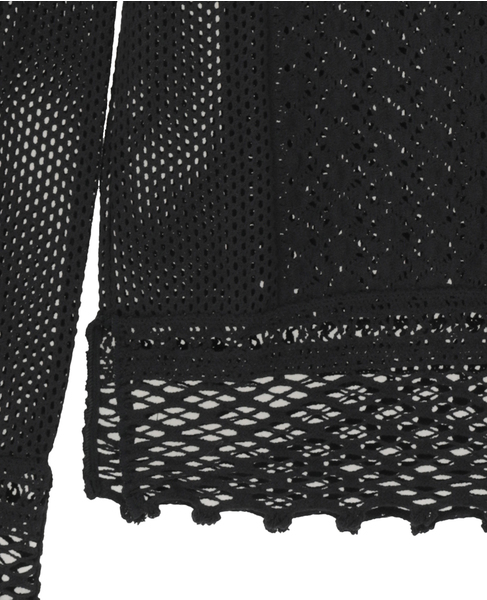 【CURRENTAGE/カレンテージ】LACE COMBI HIGH NECK PULLOVER 詳細画像 ブラック 5