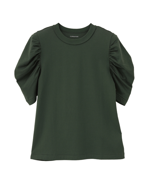 Plemiun Cotton Jersey Gather Sleeve Cut And Sew 詳細画像 ブラウン 1