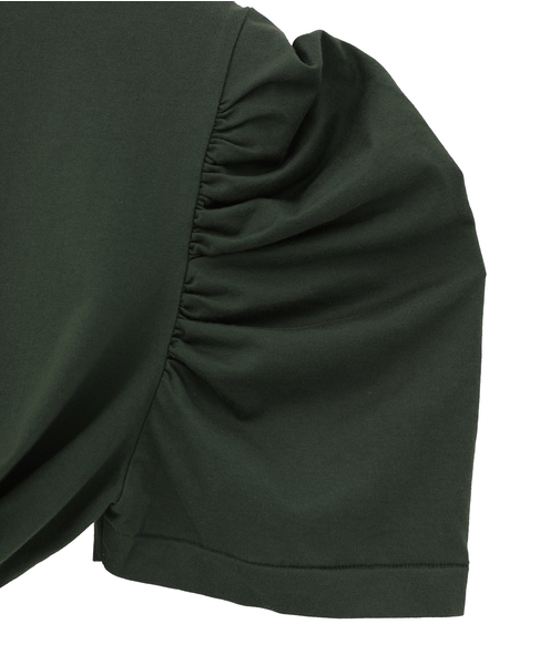 Plemiun Cotton Jersey Gather Sleeve Cut And Sew 詳細画像 ブラウン 5