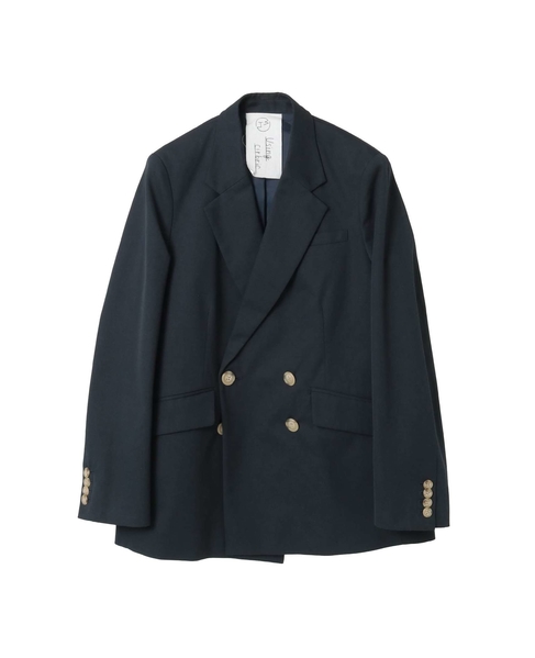 【SUSTAINABLE THINK.】“CIRBRIC” Cotton Wool Navy Jacket 詳細画像 ネイビー 1