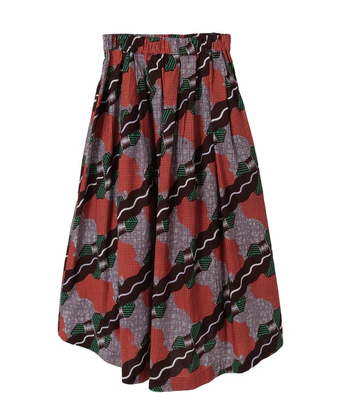 【RICCI EVERYDAY/リッチーエブリデイ】アブダビ・ギャザー・スカート 詳細画像 レッド 1